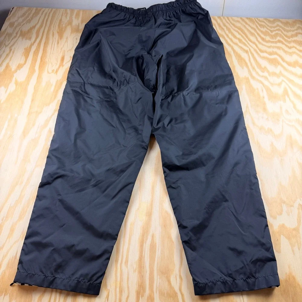 Adidas VTG 90's Men L Black Nylon Windbreaker Track Pants 3 Stripe Zipper Cuffs